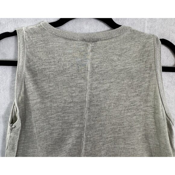 BELLE FRANCE Women Italy Linen Blend Tank Top V Neck Sz L Green Casual 25-14 - Picture 4 of 11